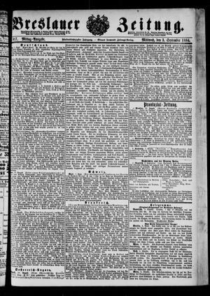 Breslauer Zeitung vom 03.09.1884