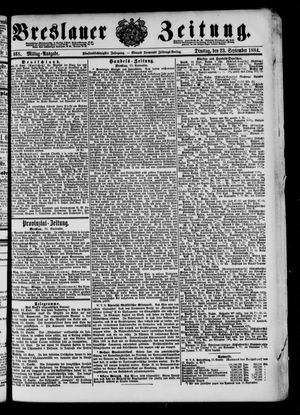 Breslauer Zeitung vom 23.09.1884
