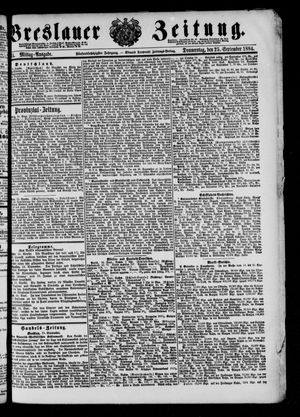 Breslauer Zeitung vom 25.09.1884