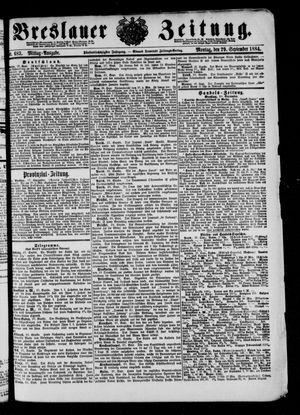 Breslauer Zeitung on Sep 29, 1884