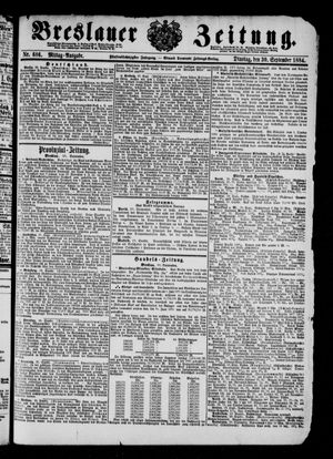 Breslauer Zeitung vom 30.09.1884