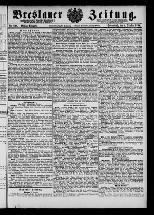 Breslauer Zeitung vom 04.10.1884