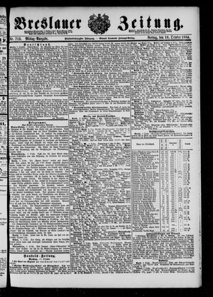 Breslauer Zeitung vom 10.10.1884