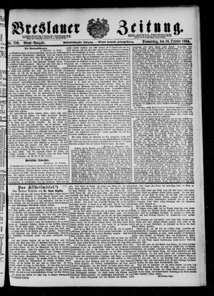 Breslauer Zeitung on Oct 16, 1884