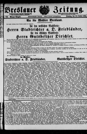 Breslauer Zeitung vom 19.10.1884