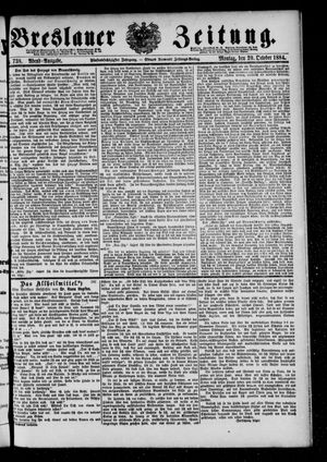 Breslauer Zeitung vom 20.10.1884