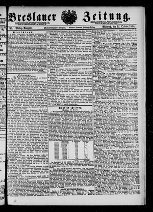 Breslauer Zeitung vom 22.10.1884
