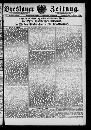 Breslauer Zeitung vom 25.10.1884