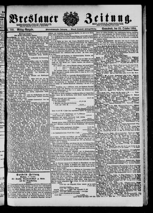 Breslauer Zeitung vom 25.10.1884