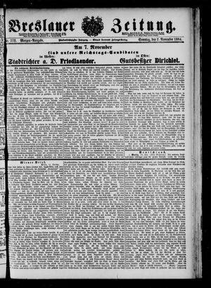Breslauer Zeitung vom 02.11.1884