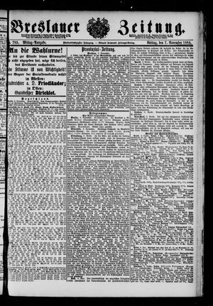 Breslauer Zeitung on Nov 7, 1884