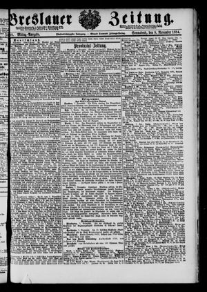 Breslauer Zeitung vom 08.11.1884