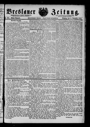 Breslauer Zeitung vom 11.11.1884