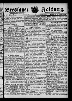 Breslauer Zeitung vom 12.11.1884