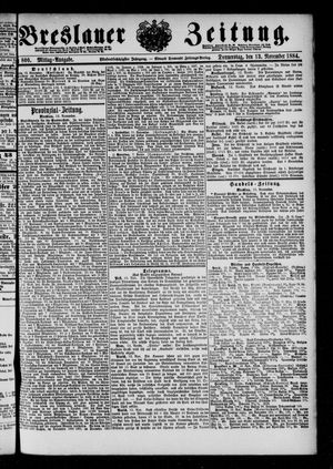Breslauer Zeitung vom 13.11.1884