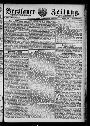 Breslauer Zeitung vom 14.11.1884