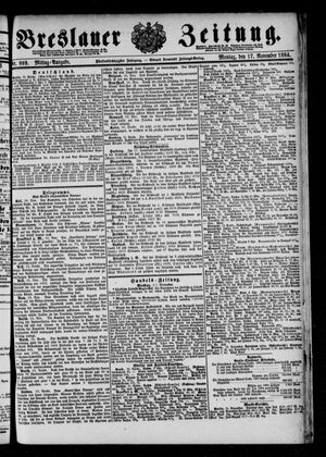 Breslauer Zeitung vom 17.11.1884