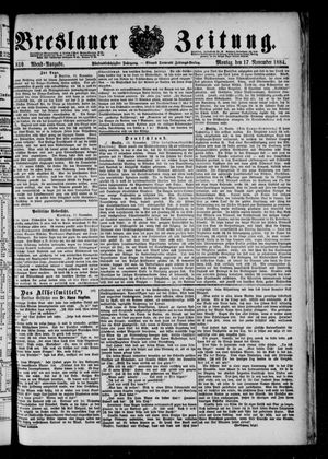 Breslauer Zeitung vom 17.11.1884