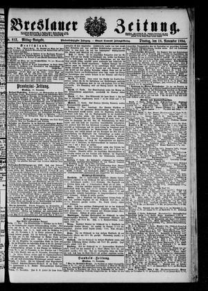 Breslauer Zeitung vom 18.11.1884
