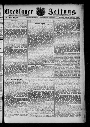 Breslauer Zeitung vom 19.11.1884