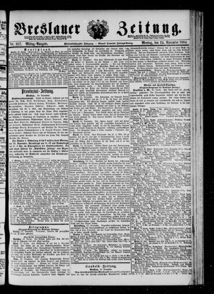Breslauer Zeitung vom 24.11.1884