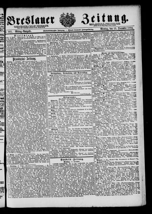 Breslauer Zeitung vom 15.12.1884