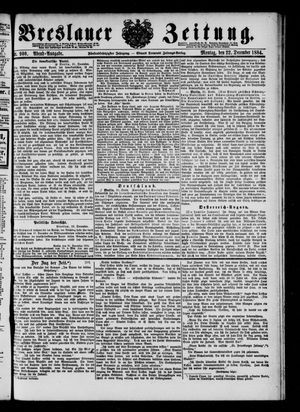 Breslauer Zeitung vom 22.12.1884