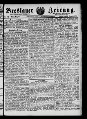 Breslauer Zeitung vom 23.12.1884