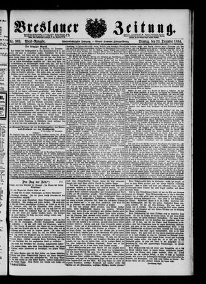 Breslauer Zeitung vom 23.12.1884