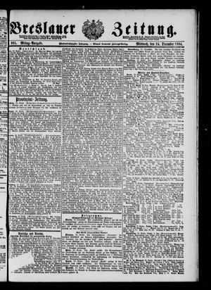 Breslauer Zeitung vom 24.12.1884