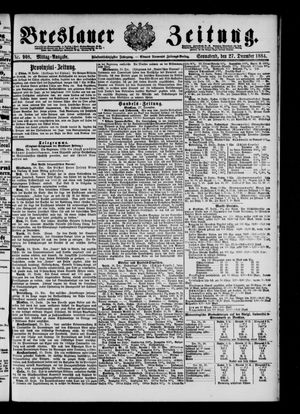 Breslauer Zeitung vom 27.12.1884