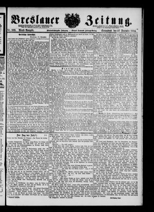 Breslauer Zeitung vom 27.12.1884