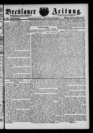 Breslauer Zeitung vom 29.12.1884