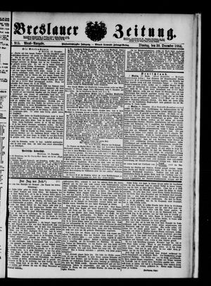 Breslauer Zeitung vom 30.12.1884