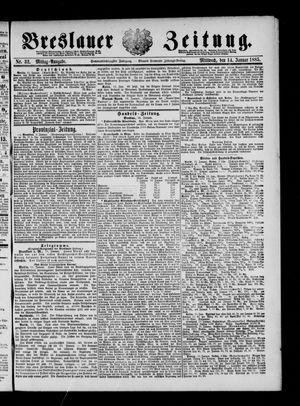 Breslauer Zeitung vom 14.01.1885
