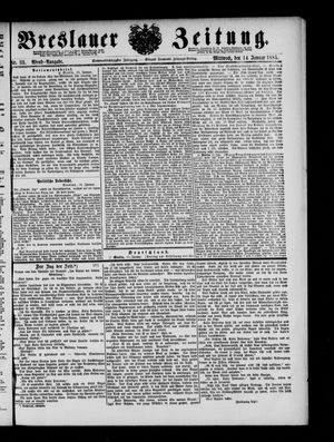 Breslauer Zeitung vom 14.01.1885
