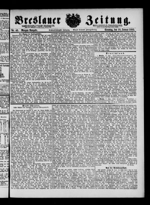 Breslauer Zeitung on Jan 18, 1885