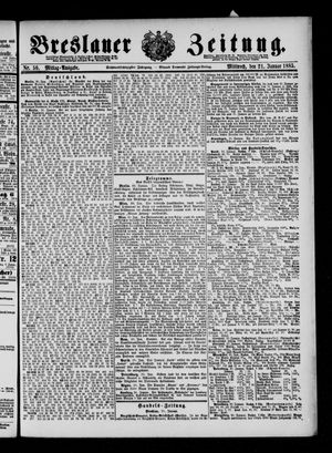 Breslauer Zeitung vom 21.01.1885