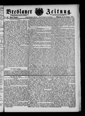 Breslauer Zeitung on Jan 28, 1885