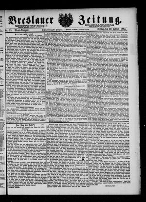 Breslauer Zeitung on Jan 30, 1885