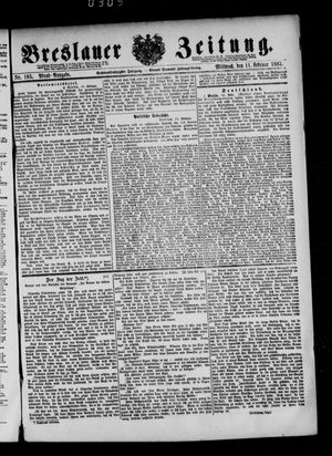 Breslauer Zeitung on Feb 11, 1885
