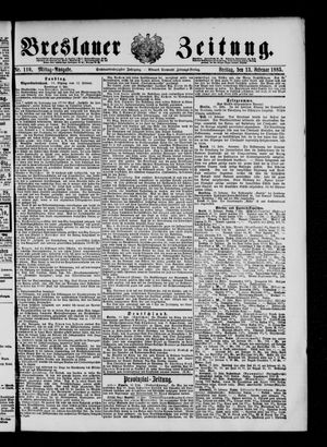 Breslauer Zeitung vom 13.02.1885