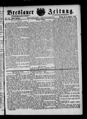 Breslauer Zeitung vom 13.02.1885