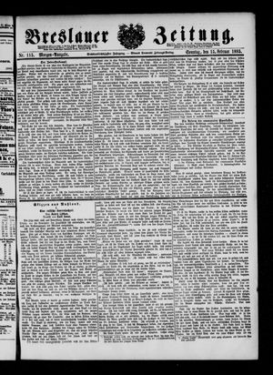 Breslauer Zeitung on Feb 15, 1885