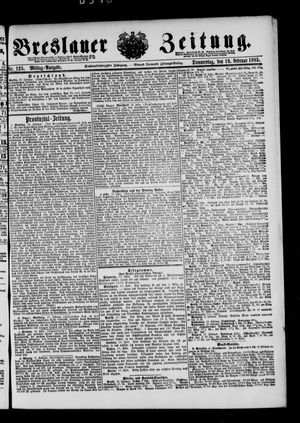 Breslauer Zeitung vom 19.02.1885