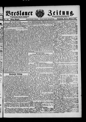 Breslauer Zeitung vom 21.02.1885