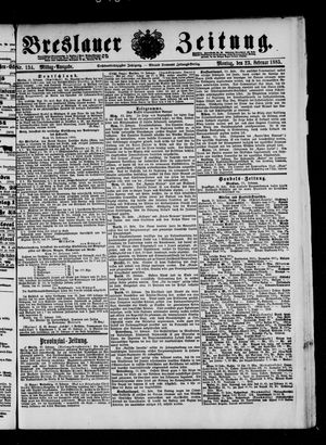 Breslauer Zeitung on Feb 23, 1885