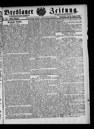 Breslauer Zeitung on Feb 26, 1885