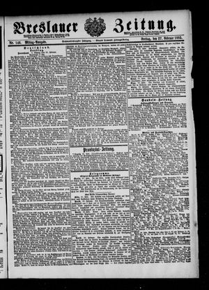 Breslauer Zeitung vom 27.02.1885