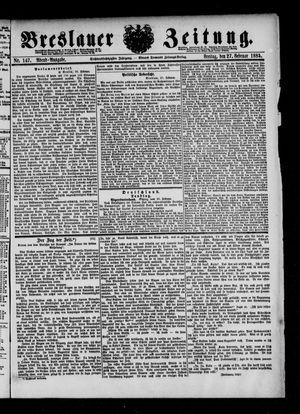 Breslauer Zeitung vom 27.02.1885